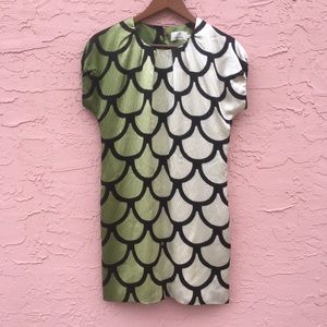 Julie Haus Gradient Silk Short Sleeve Dress